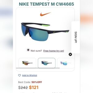 Nike Tempest Sunglasses BLACK